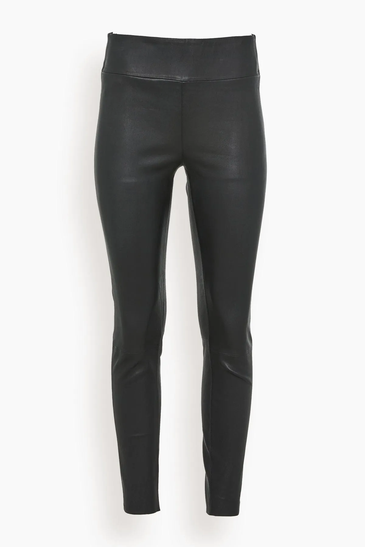 Ankle Leather Legging in Black