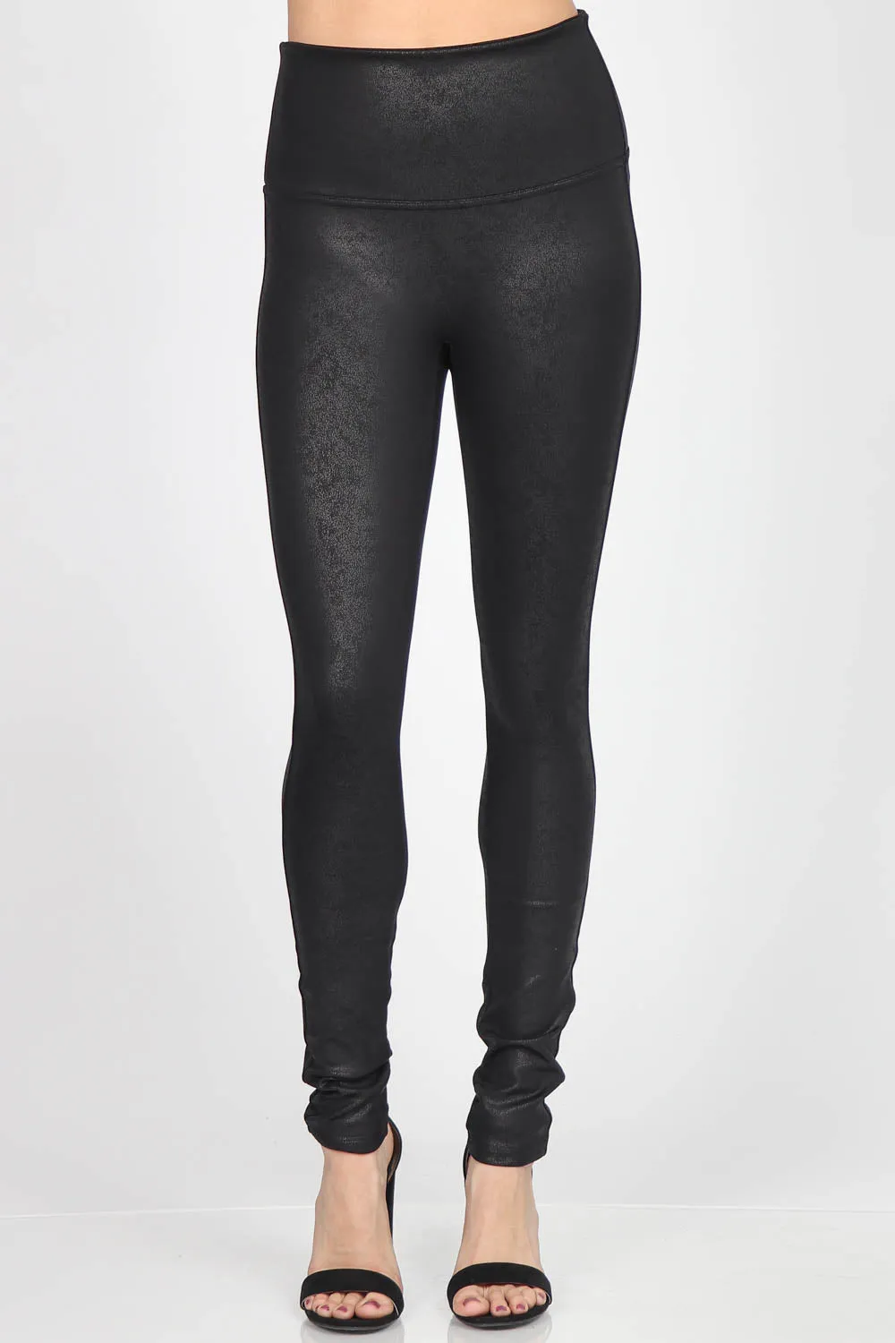 Antiqued Leather Leatherette Leggings