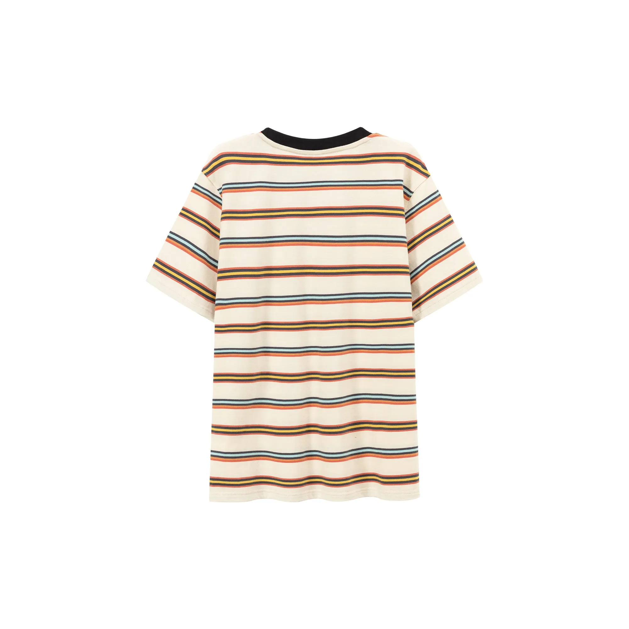 Baby Girl Cotton Striped Boxy T-Shirt