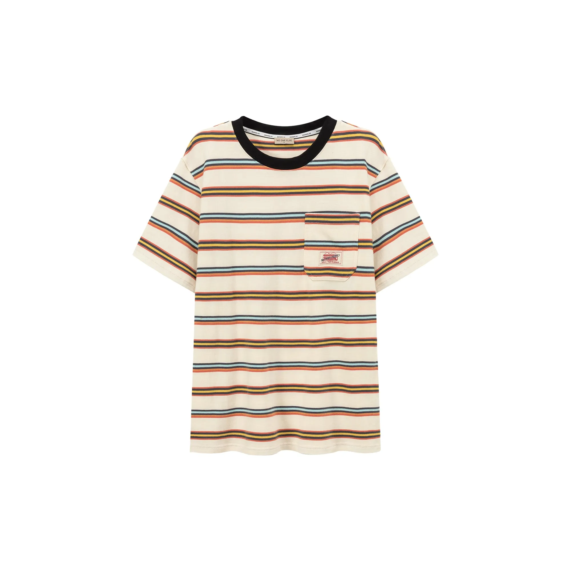 Baby Girl Cotton Striped Boxy T-Shirt