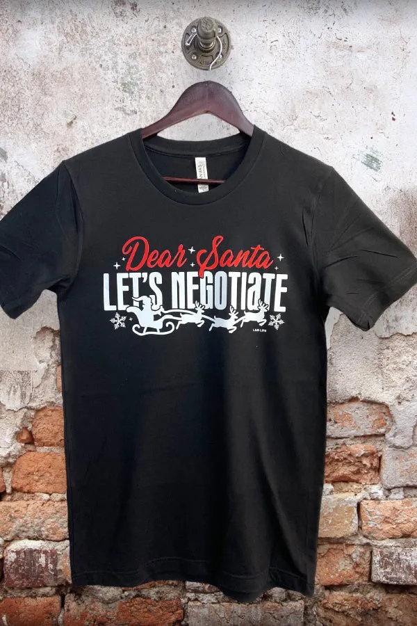 BC DTF DEAR SANTA LETS NEGOTIATE  - BLACK