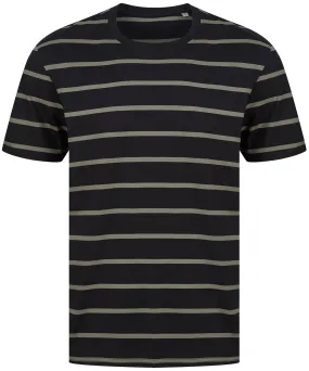 Black/Khaki - Striped T