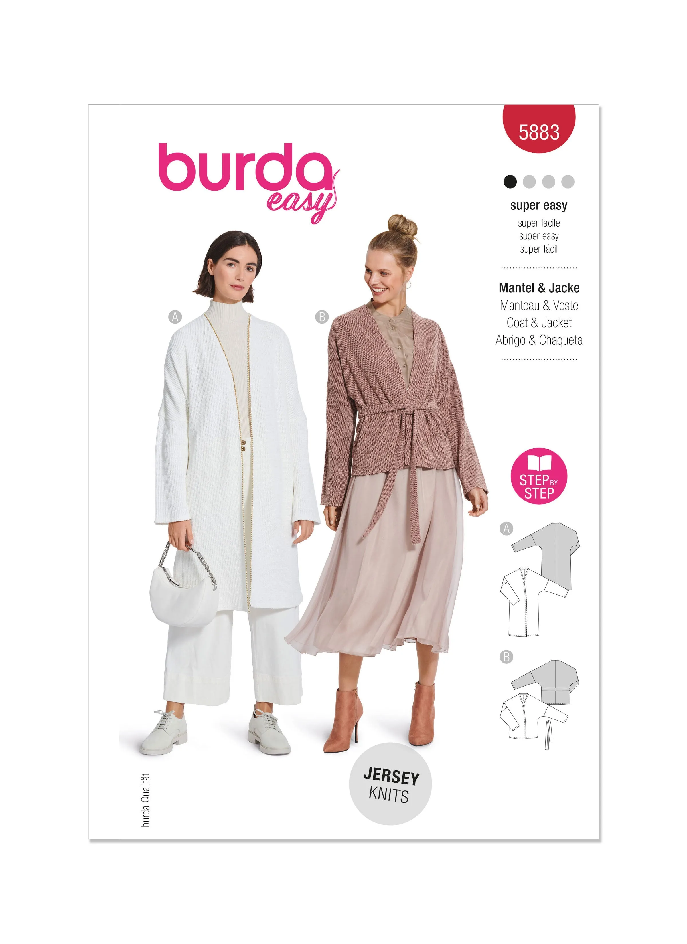 Burda Sewing Pattern 5883 Misses' Jacket & Coat