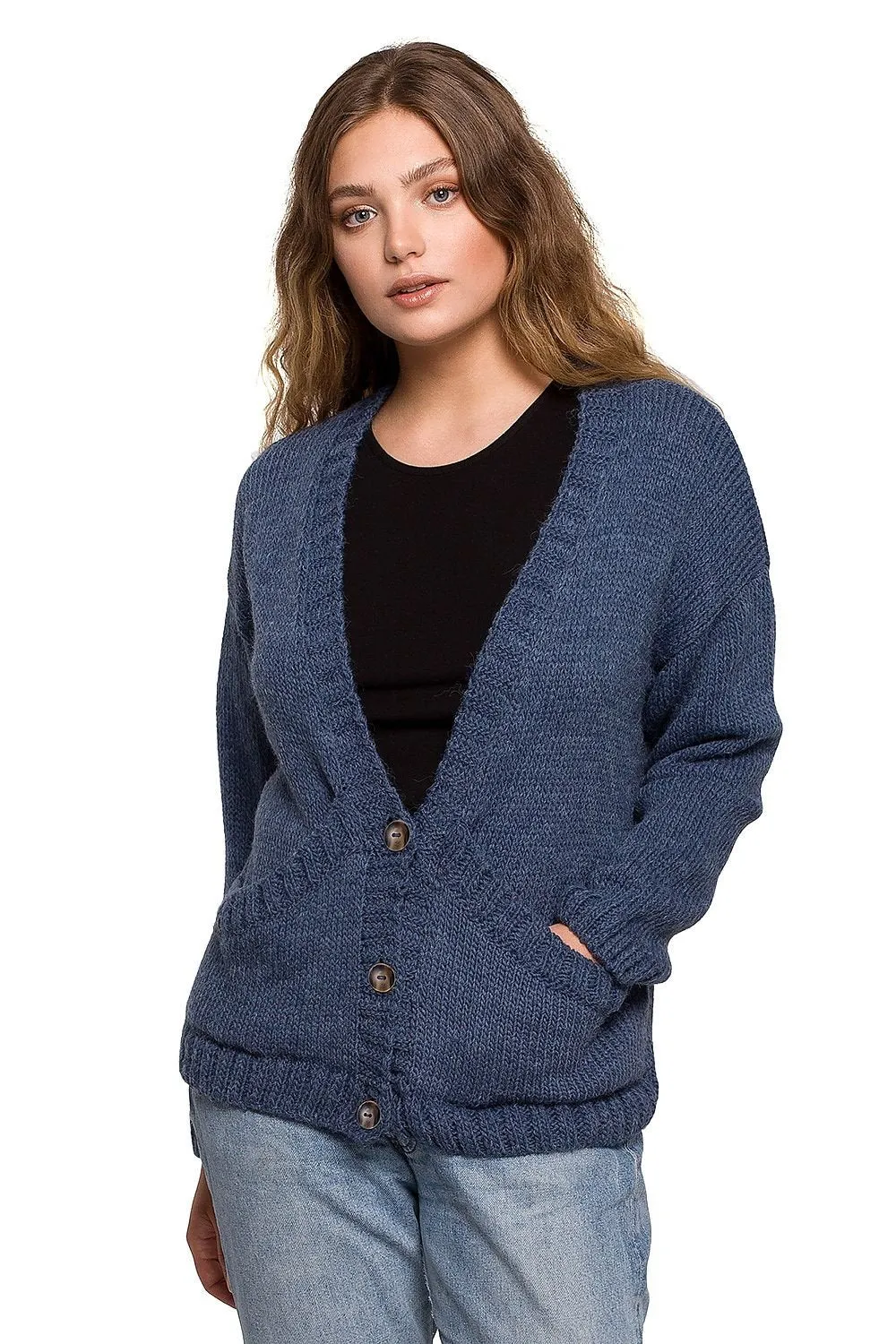 Button-Up Knitted Cardigan