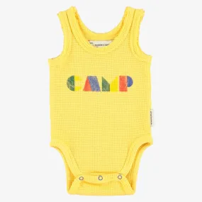 Camp Print Romper - Yellow