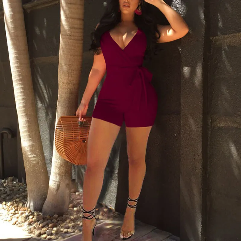 Candy Color Bodycon Spaghetti Straps Rompers