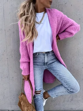 Casual Long Sleeve Knitted Cardigans for Women | Ideal for Autumn