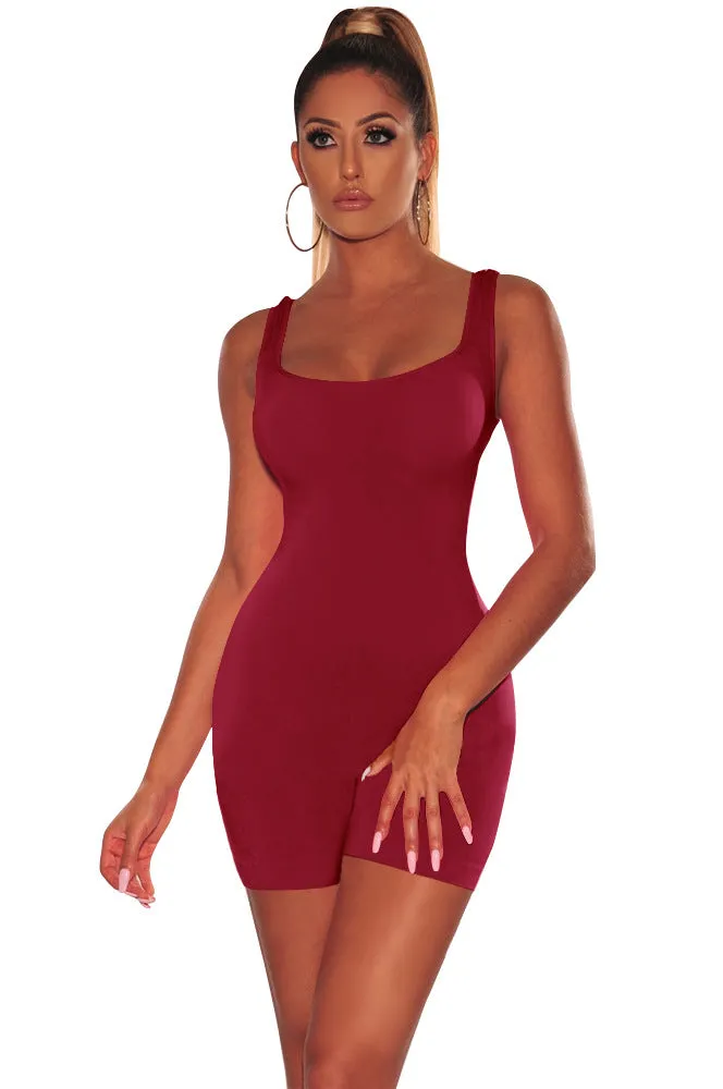 Casual Sexy Women's Backless Slim Playsuit