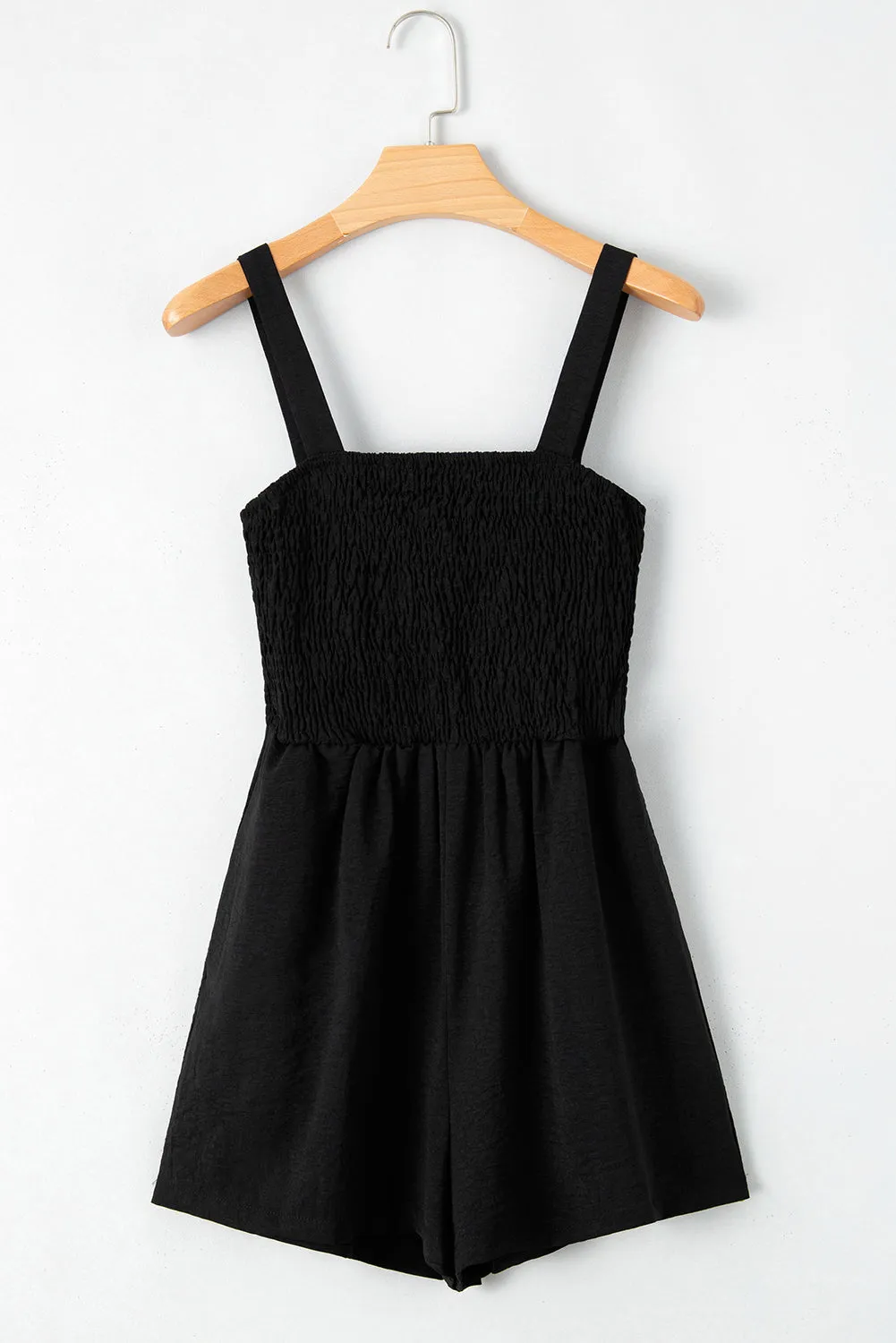 Casual Smocked Sleeveless Romper