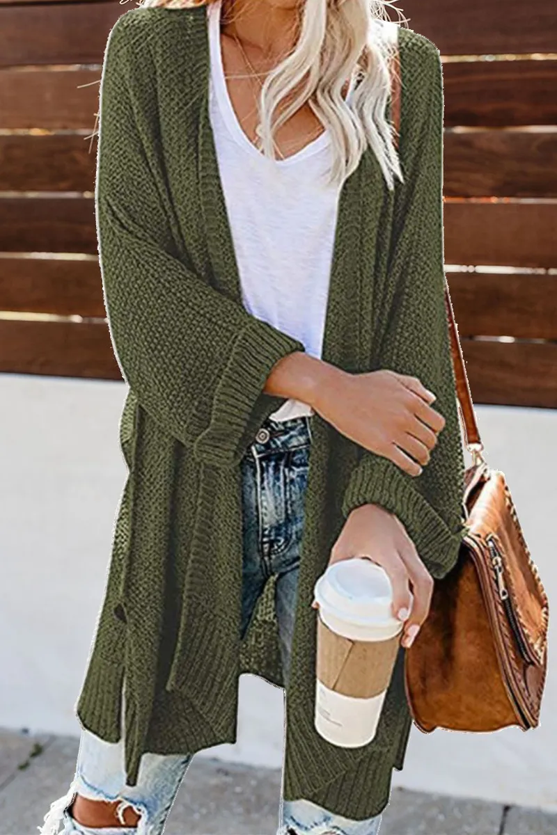 Casual Solid Hollowed Out Sweaters Cardigans(10 Colors)