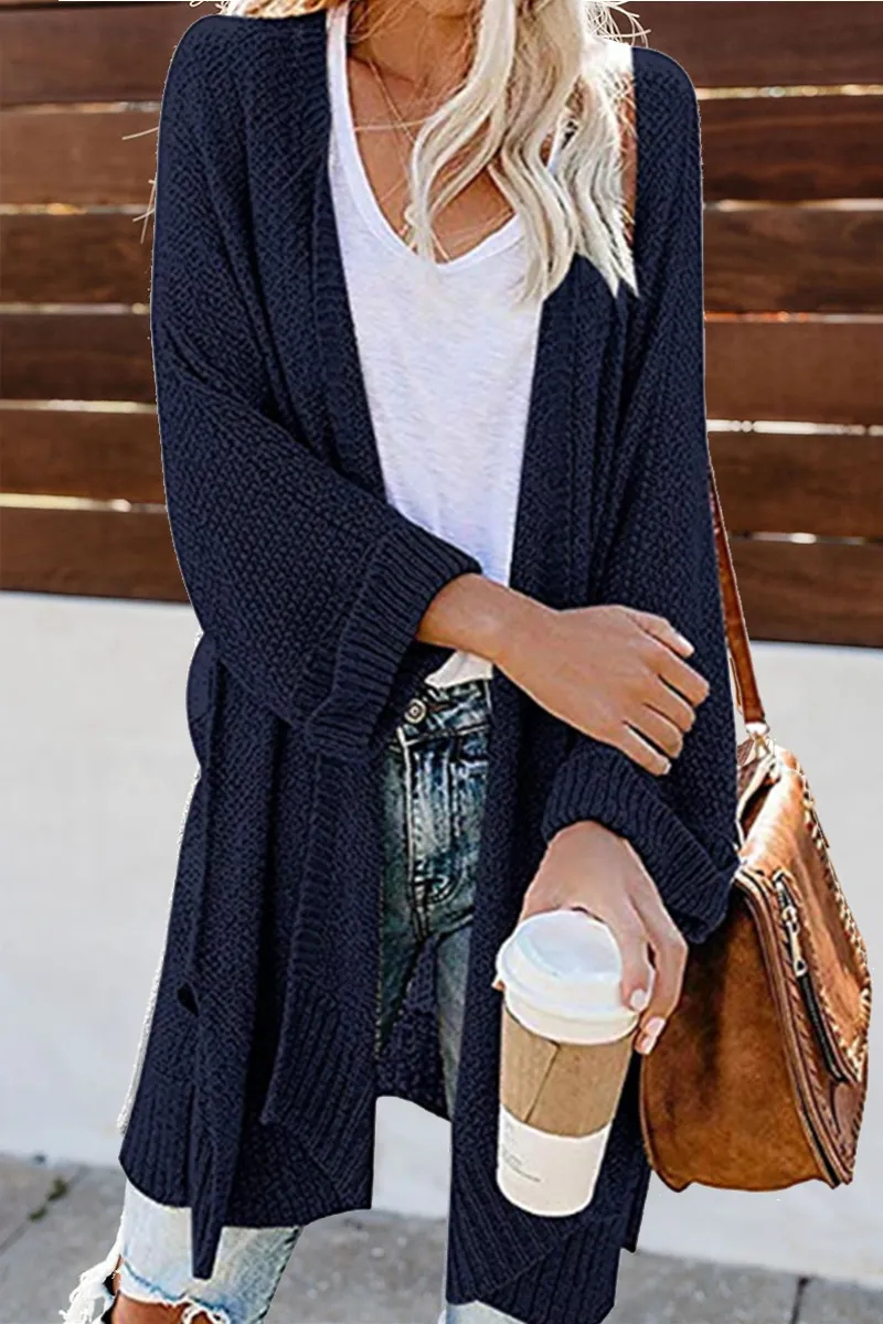 Casual Solid Hollowed Out Sweaters Cardigans(10 Colors)