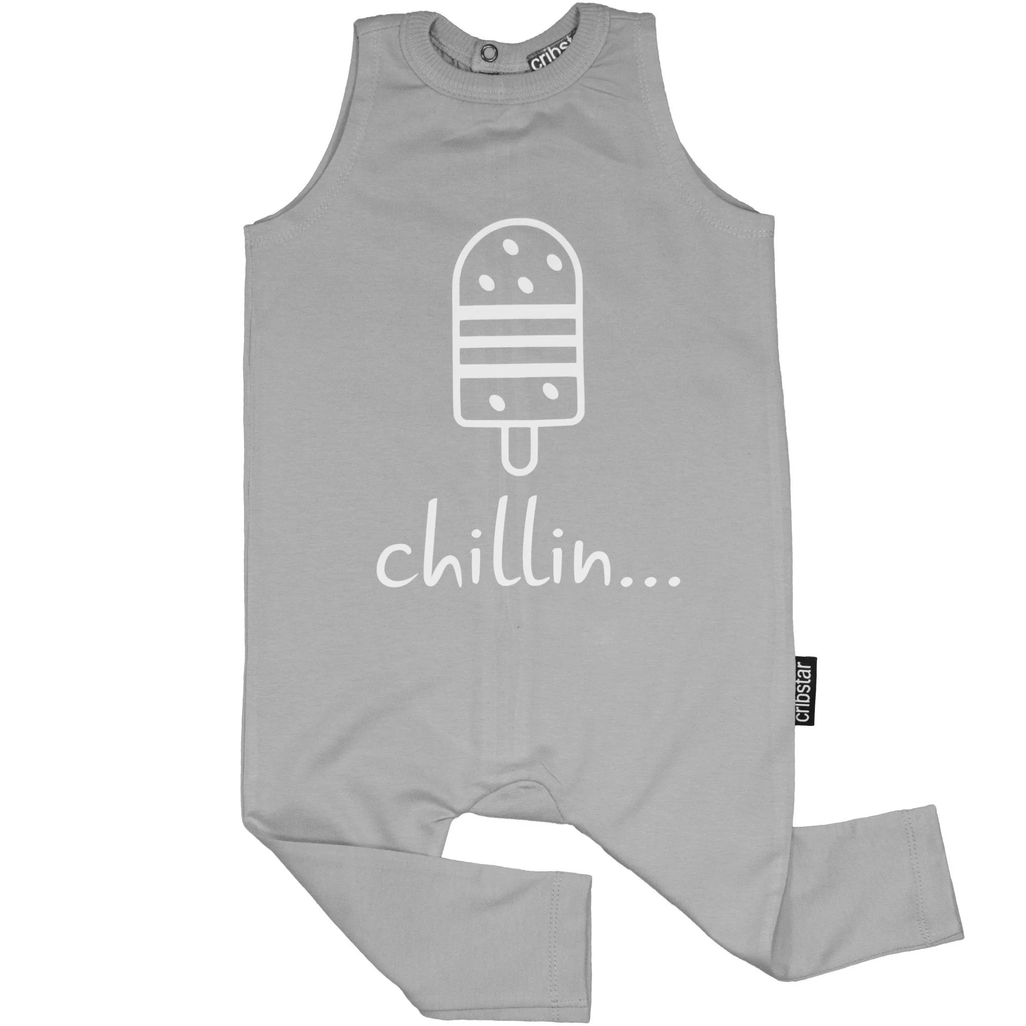 'Chillin...' Sleeveless Harem Romper Grey