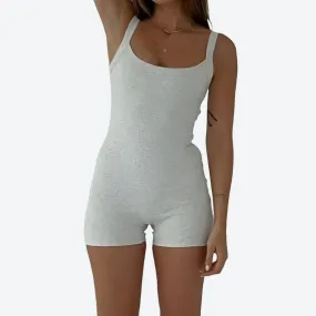 Comfy Sleeveless Fitted Casual Rompers