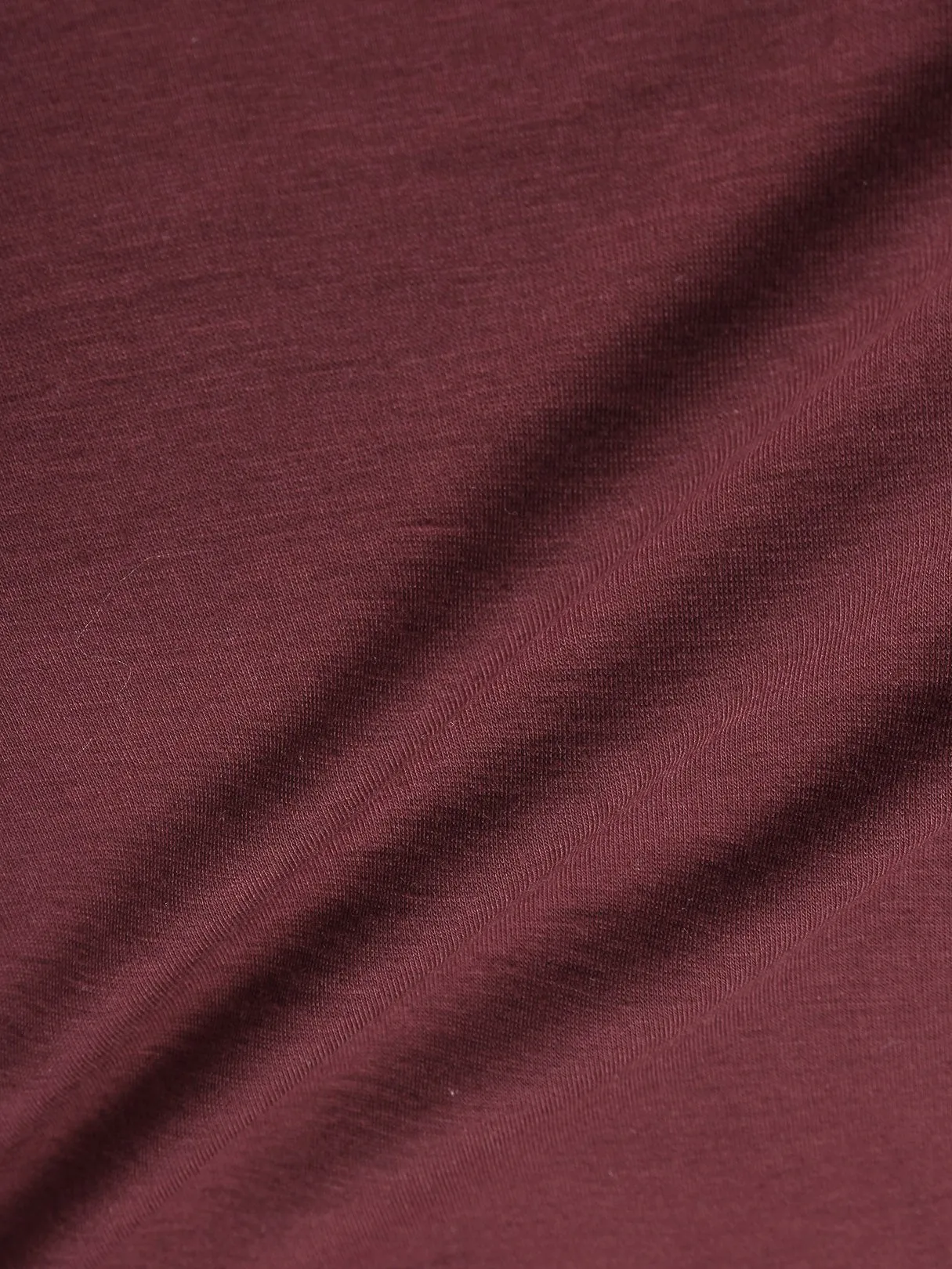 Custom Cold Shoulder Plain Cut Out Long Sleeve Burgundy T-Shirts