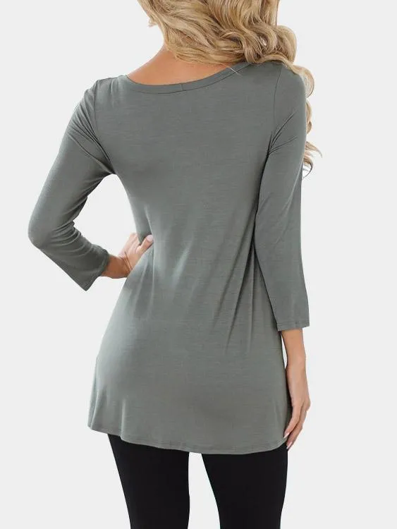 Custom Plain Long Sleeve Round Neck Tees