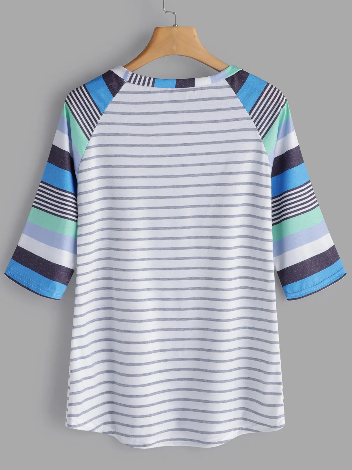 Custom Round Neck Stripe Half Sleeve T-Shirts