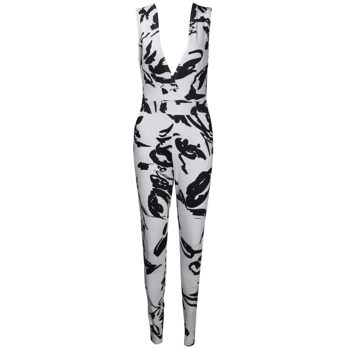 Deep V Sleeveless Jumpsuit