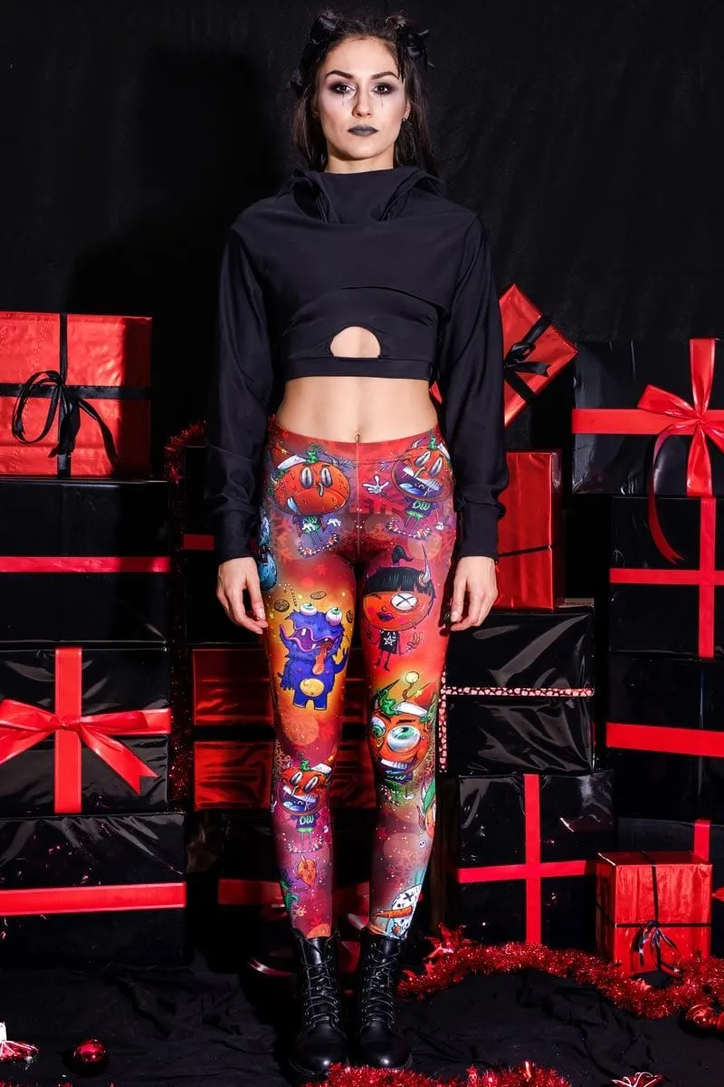 Devil Xmas Red Leggings