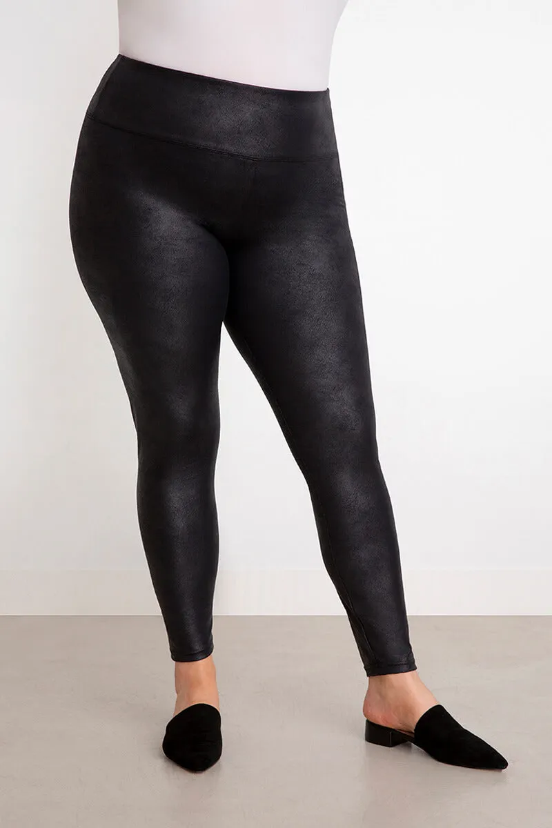 Faux Leather Legging Plus | Onyx