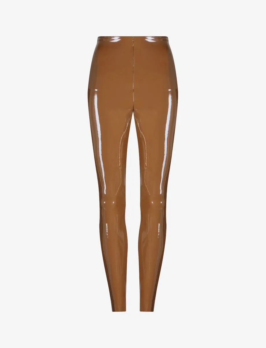 Faux Patent Leather leggings (Cinnamon)