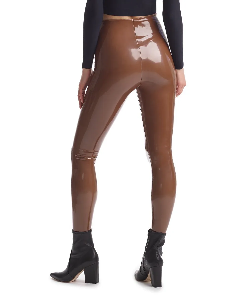 Faux Patent Leather leggings (Cinnamon)