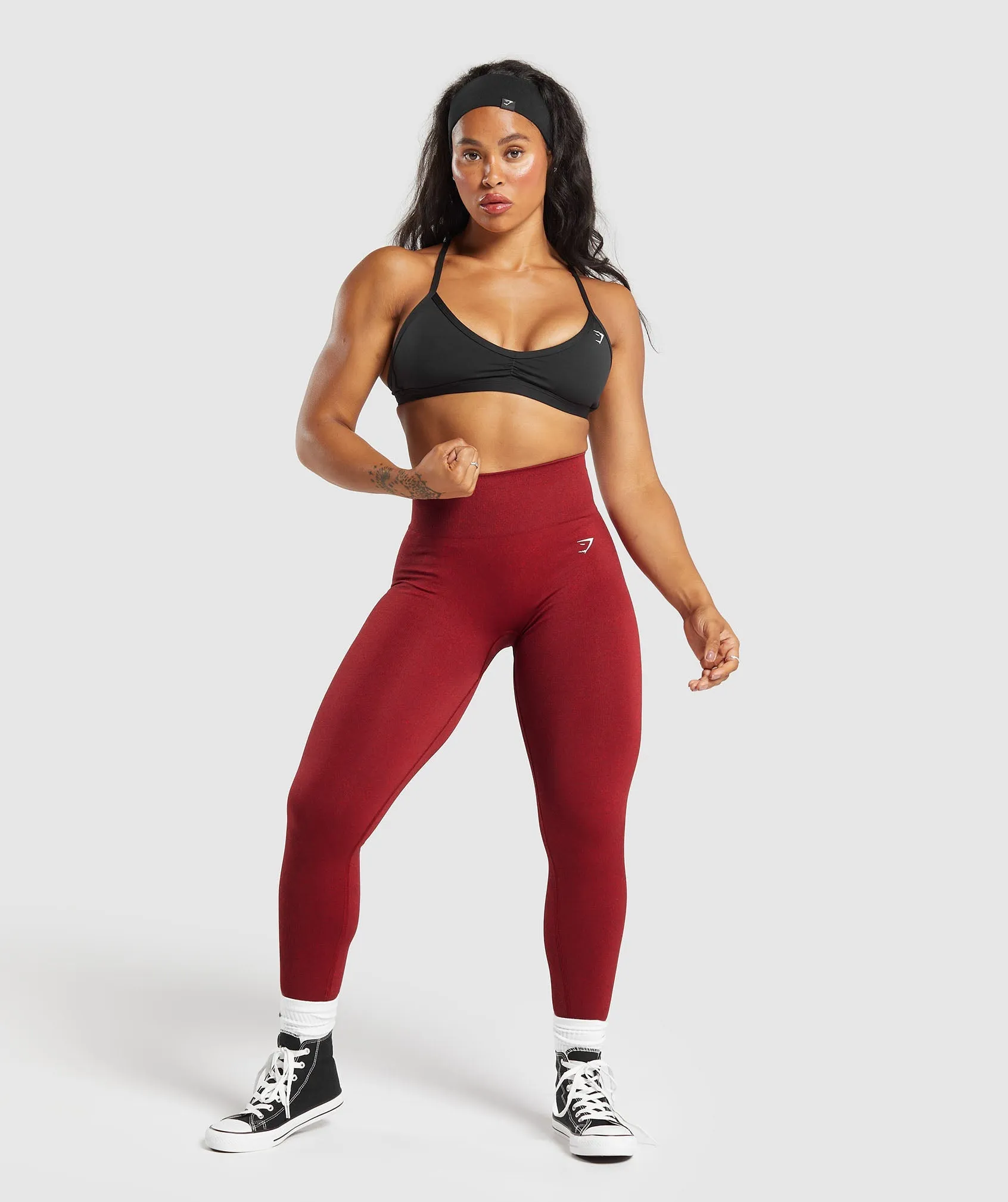 Gymshark Adapt Fleck Seamless Leggings - Reps Red/Conditioning Red