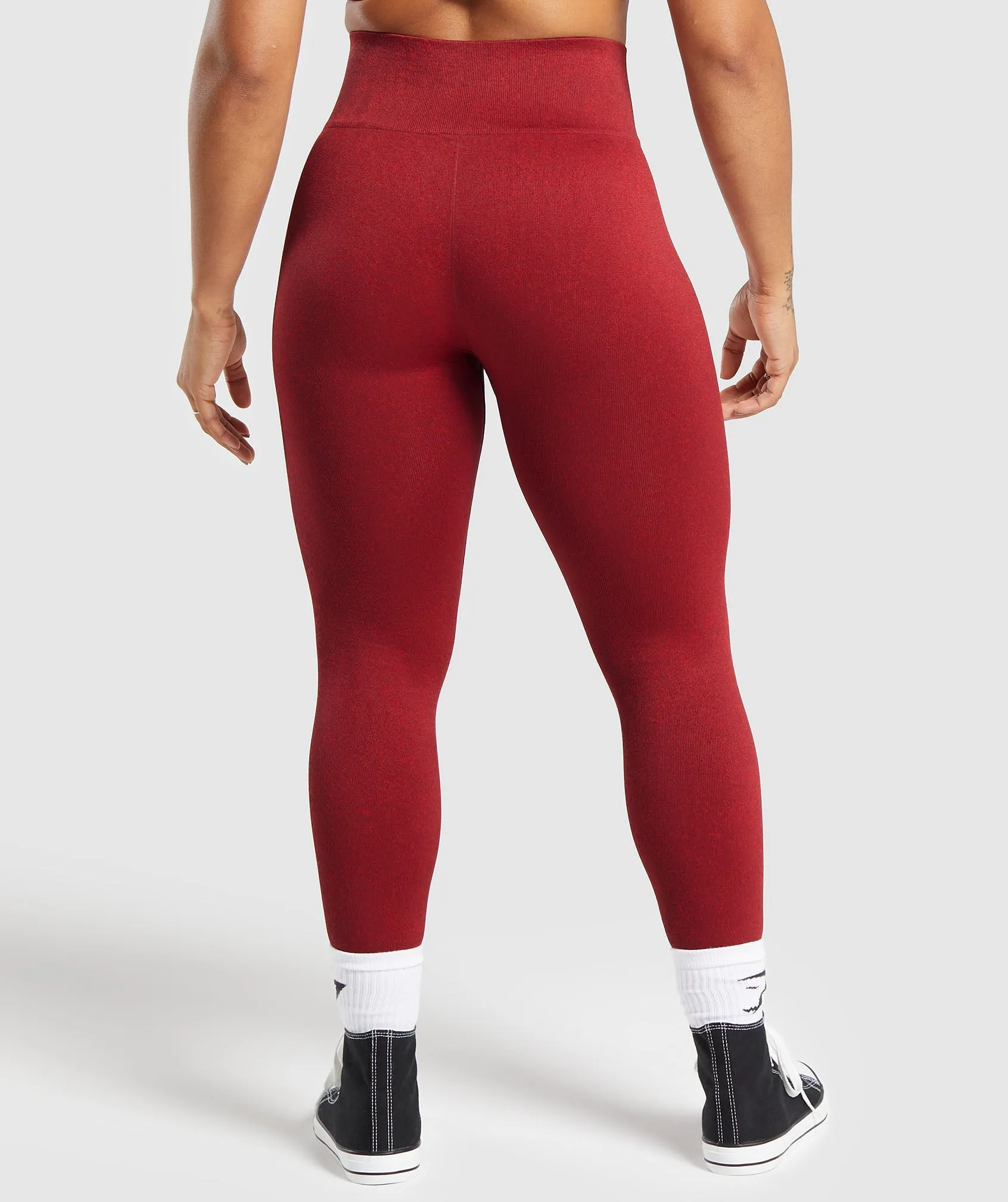 Gymshark Adapt Fleck Seamless Leggings - Reps Red/Conditioning Red