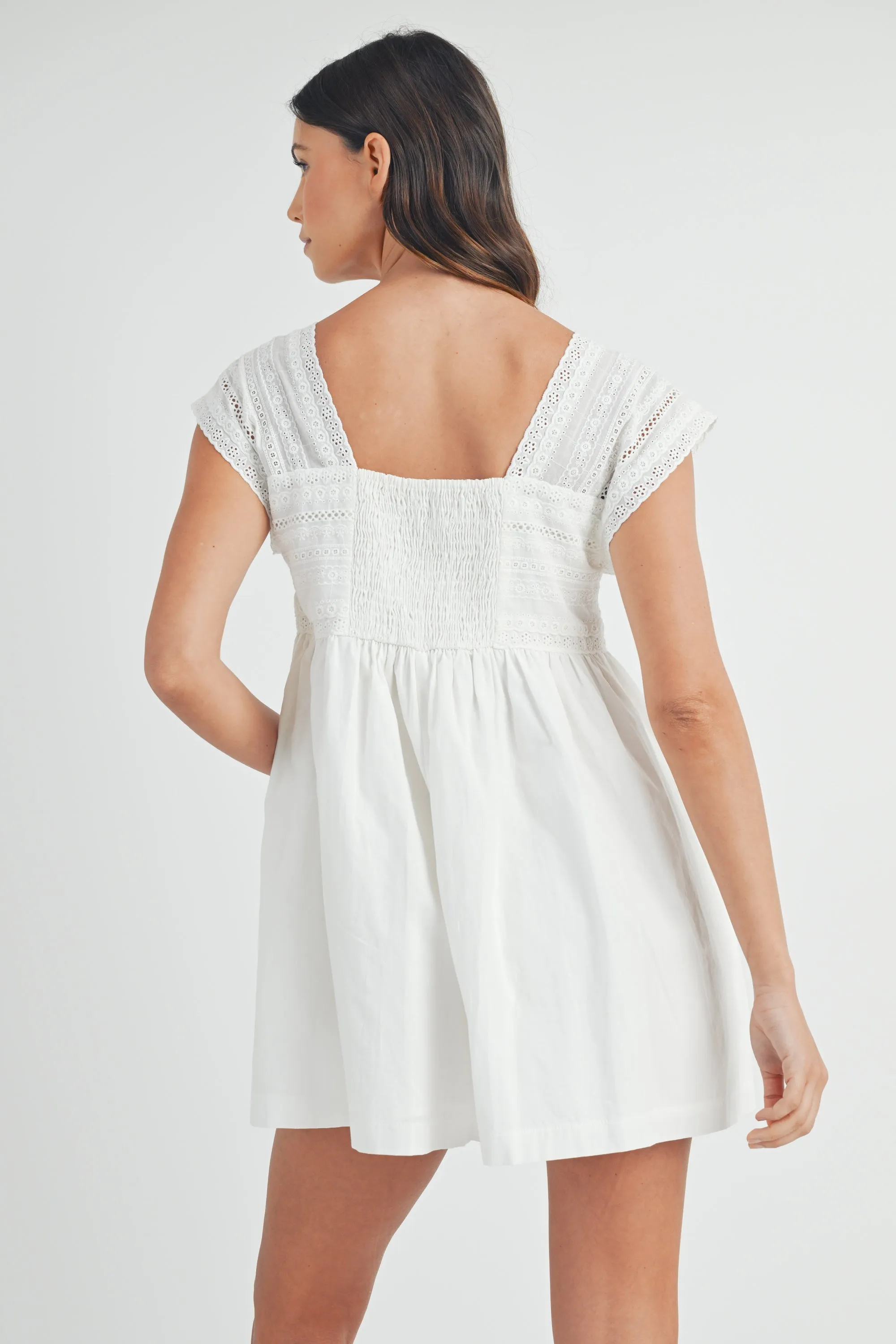 HIRA SQUARE NECK LACE TRIM ROMPER