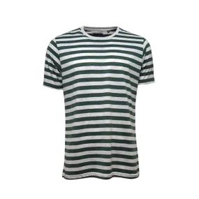 Jack & Danny's Striped Marl Crew Neck T-shirt - Green