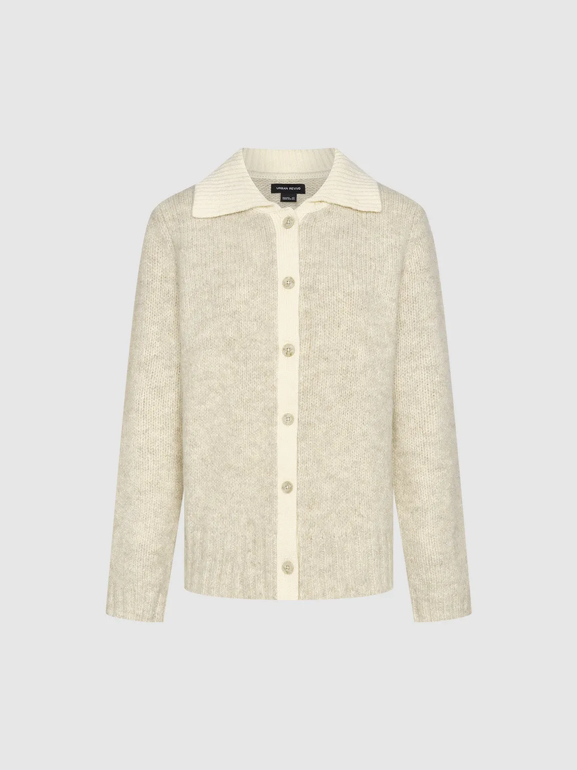 Lapel Button Up Knitted Cardigans