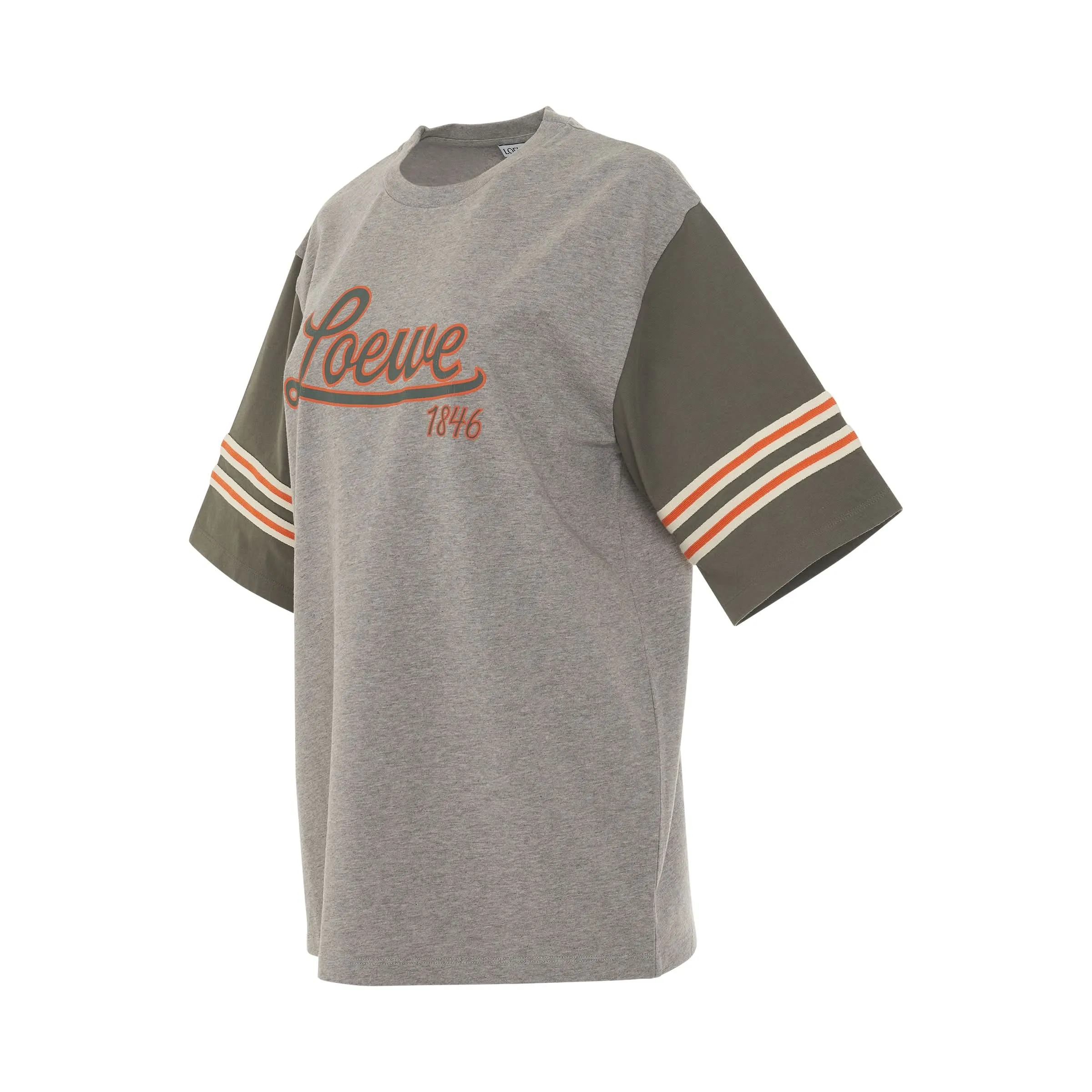 Loewe Cotton T-Shirt in Grey Melange