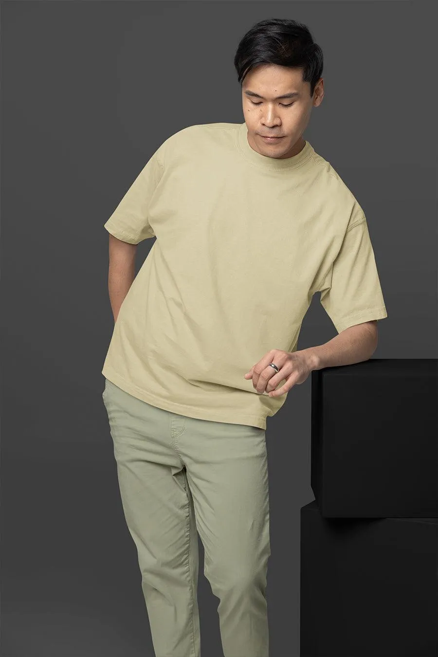 Manmaker's Beige Oversized T-shirt