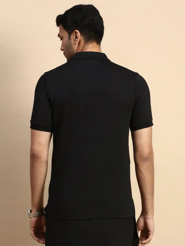 Mens Expert Polo Tshirt with Pocket Jet Black EPD14