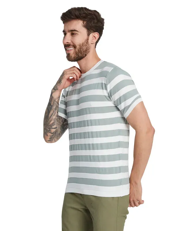 Mettle Men Striped Round Neck T-Shirt