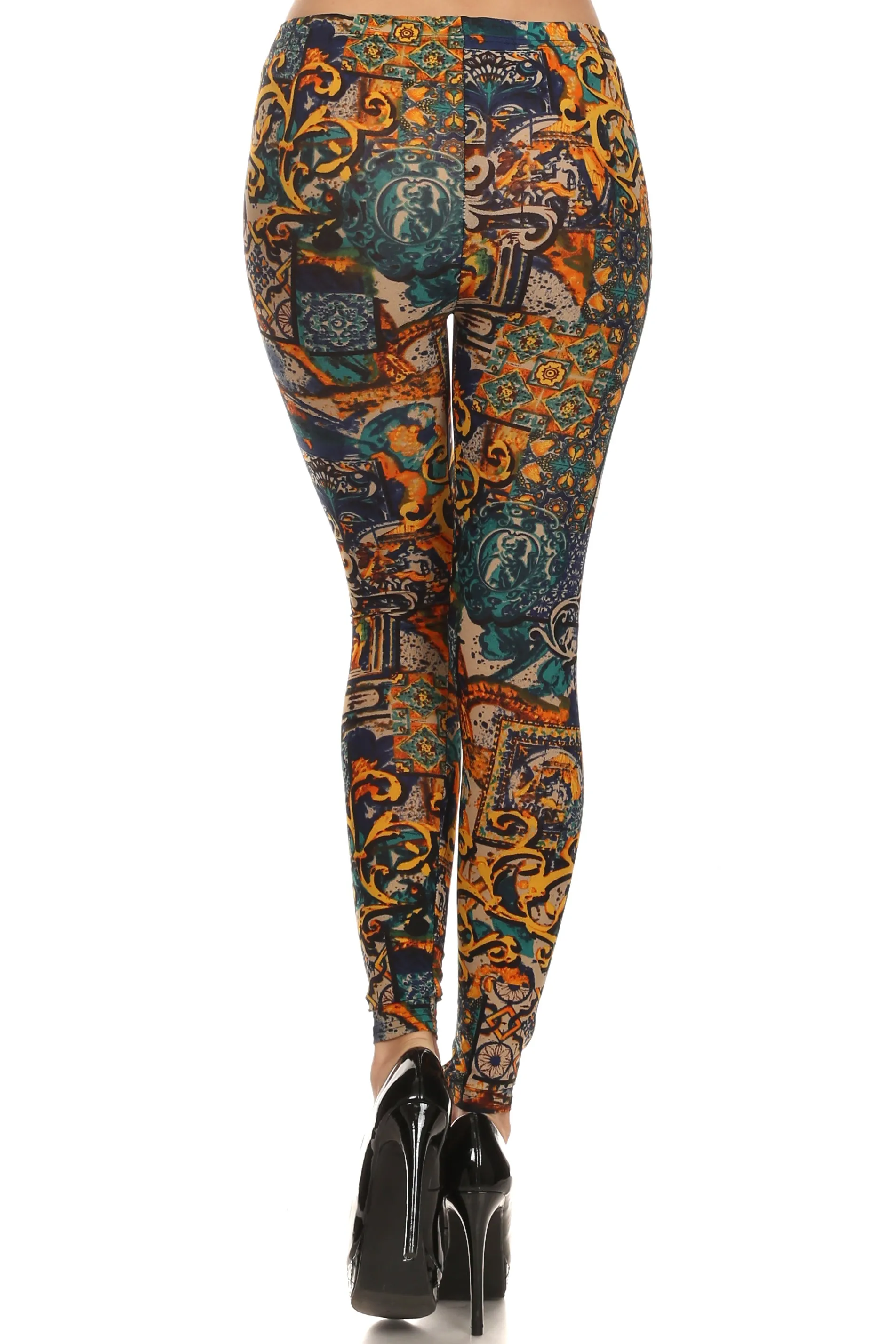 Moraccan Filigree Velour Leggings