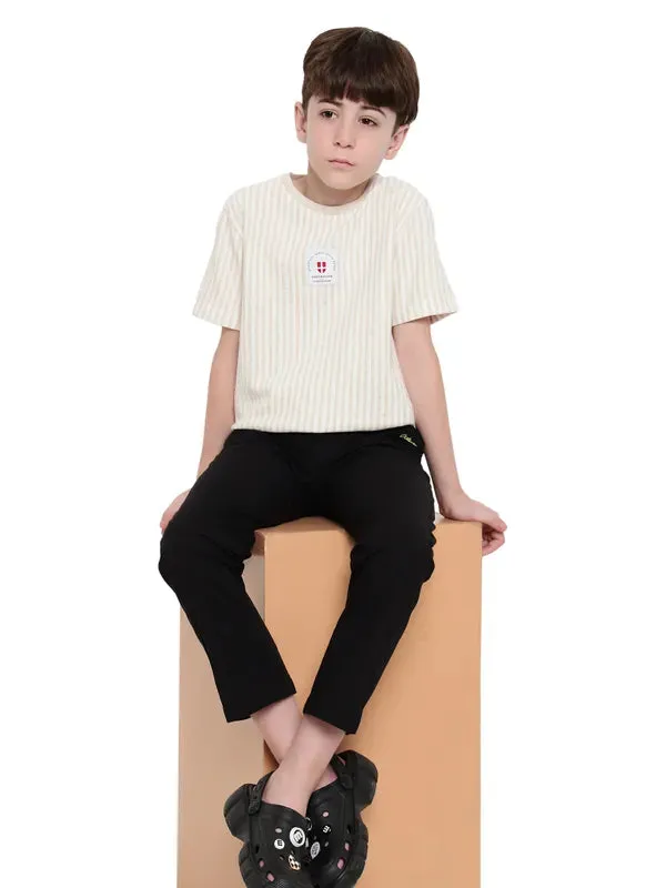 Octave Boys Round Neck Striped T-Shirt