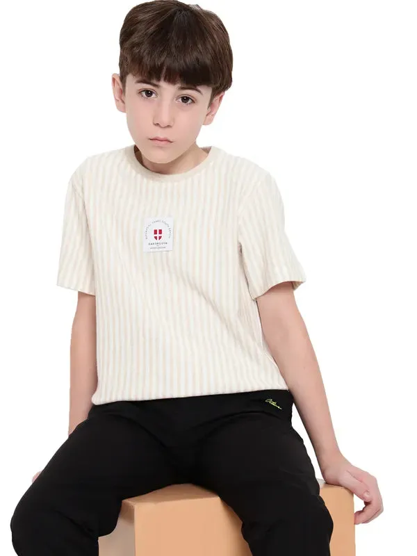 Octave Boys Round Neck Striped T-Shirt