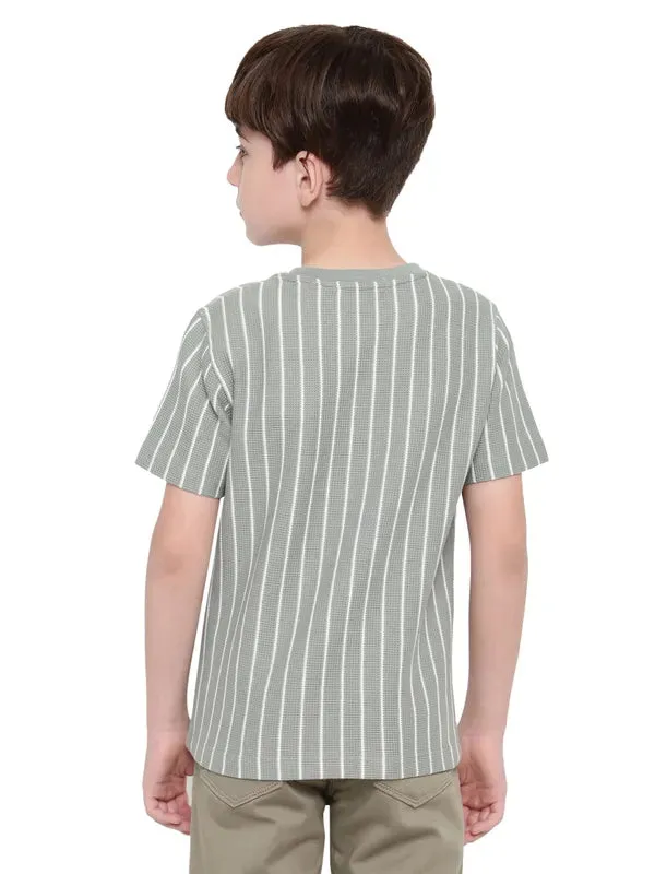 Octave Boys Striped Round Neck T-Shirt