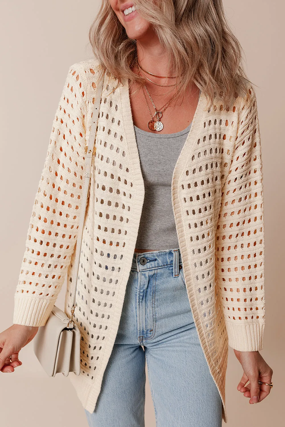 Open Knit Duster Cardigan