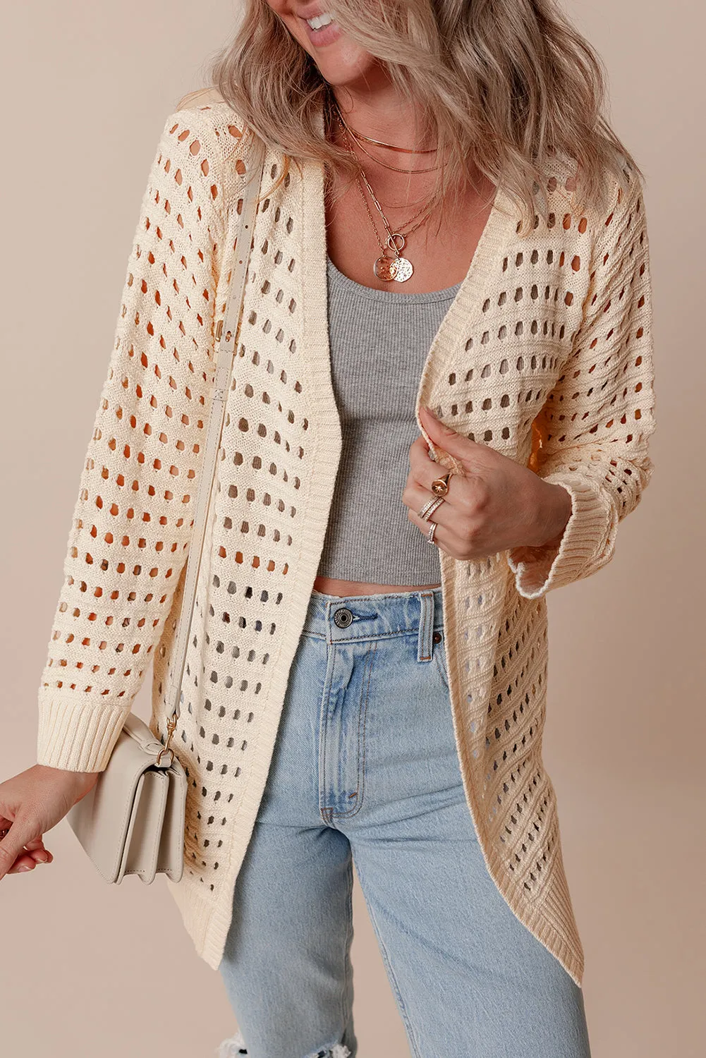 Open Knit Duster Cardigan