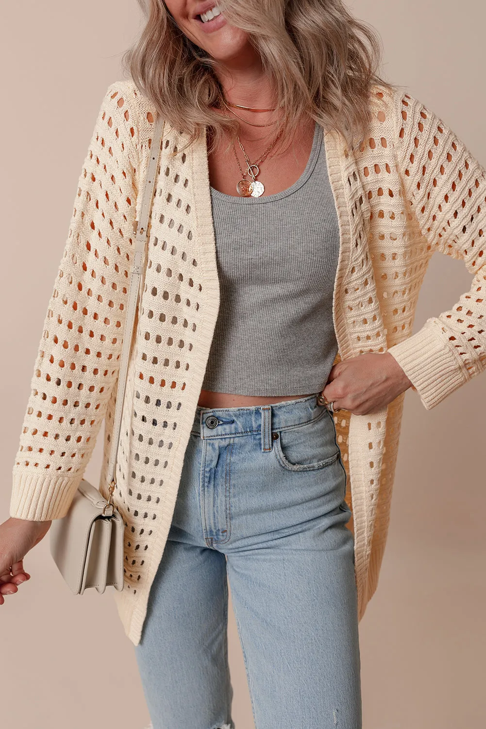 Open Knit Duster Cardigan