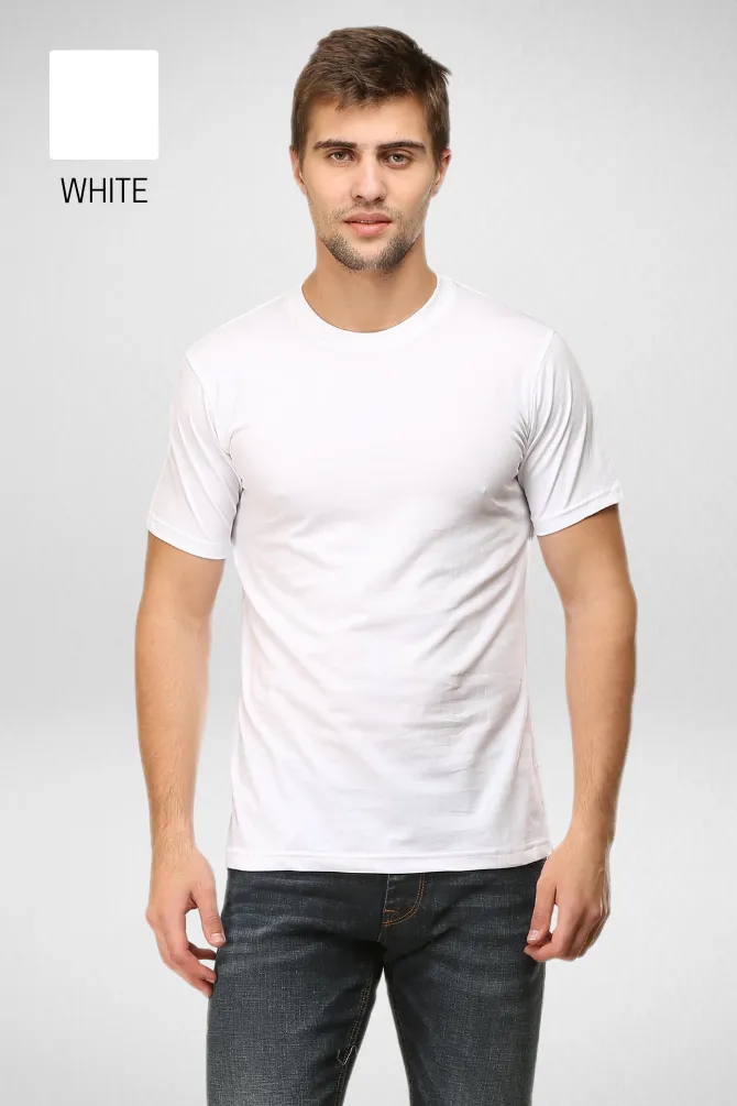 Pack Of 3 Plain T-shirts White Black and Charcoal Melange for Men