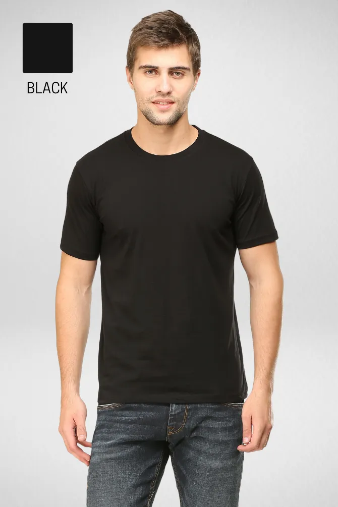 Pack Of 3 Plain T-shirts White Black and Charcoal Melange for Men