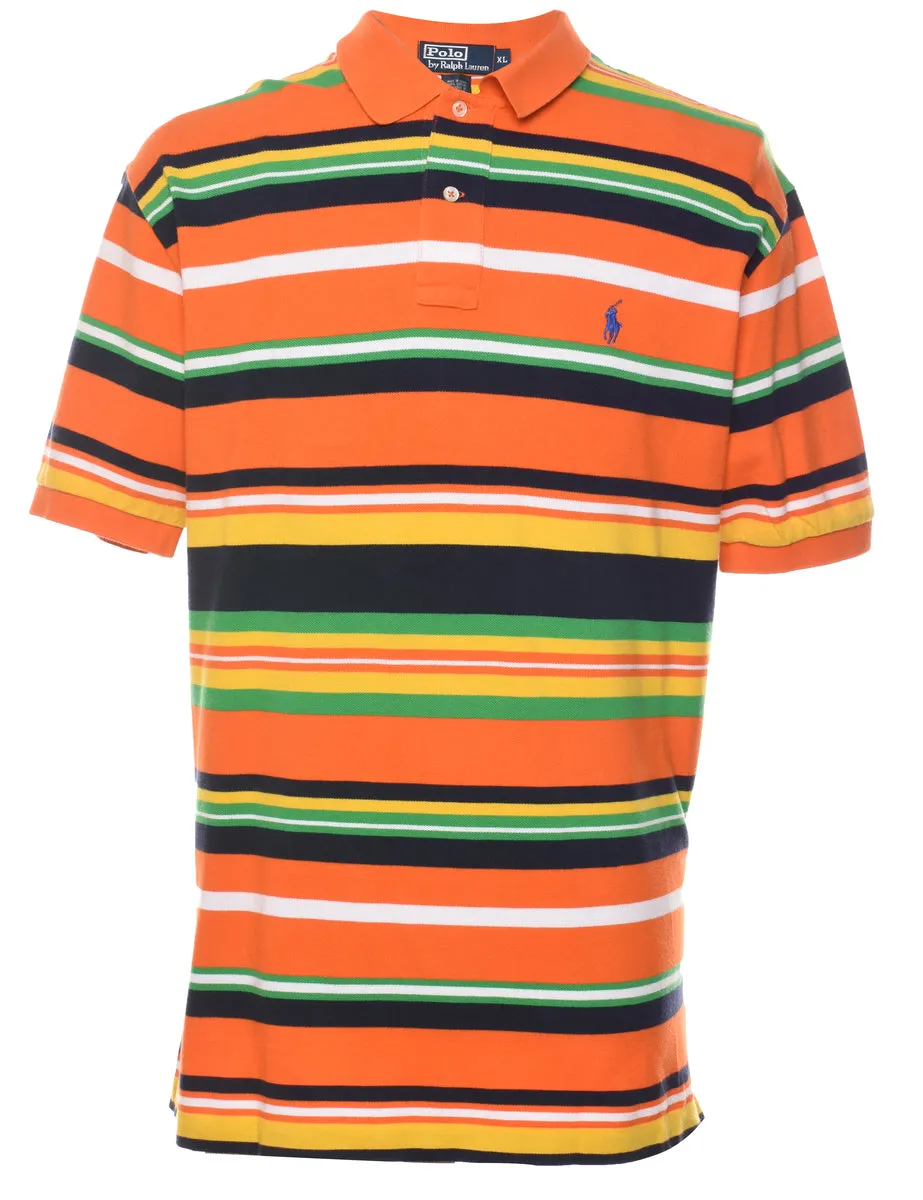 Ralph Lauren Striped Multi-Colour Polo Shirt - XL