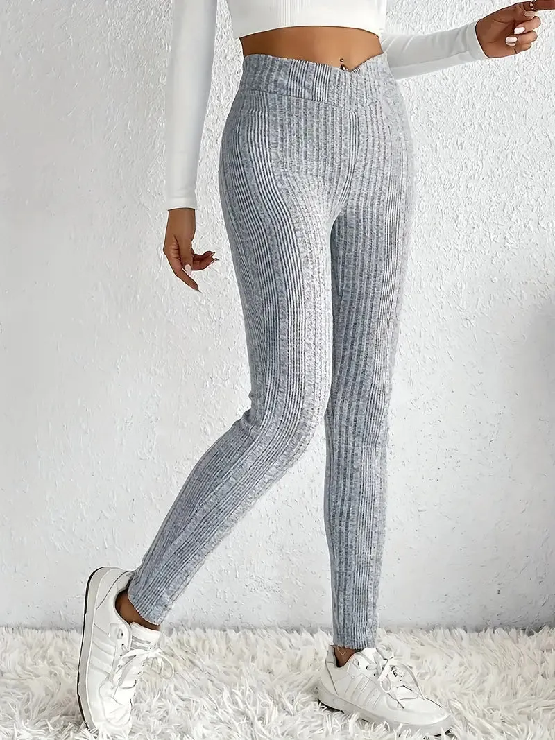 Ribbed High-Waisted Leggings