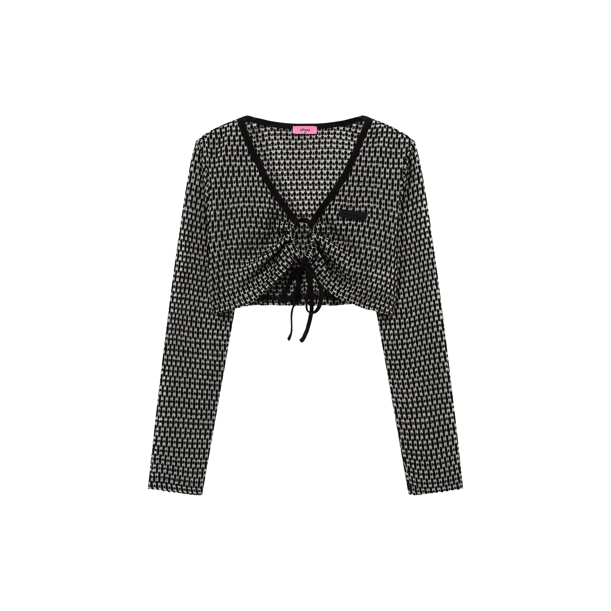 Ribbon String Long Sleeve Bolero Cardigan