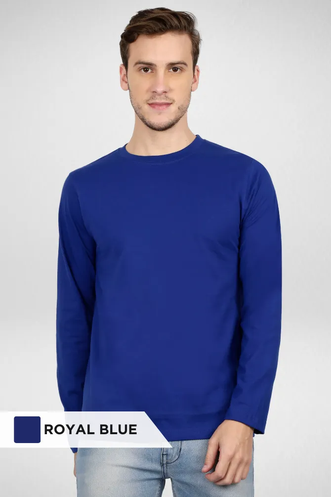 Royal Blue and Maroon Full Sleeve T-Shirts Combo for Men