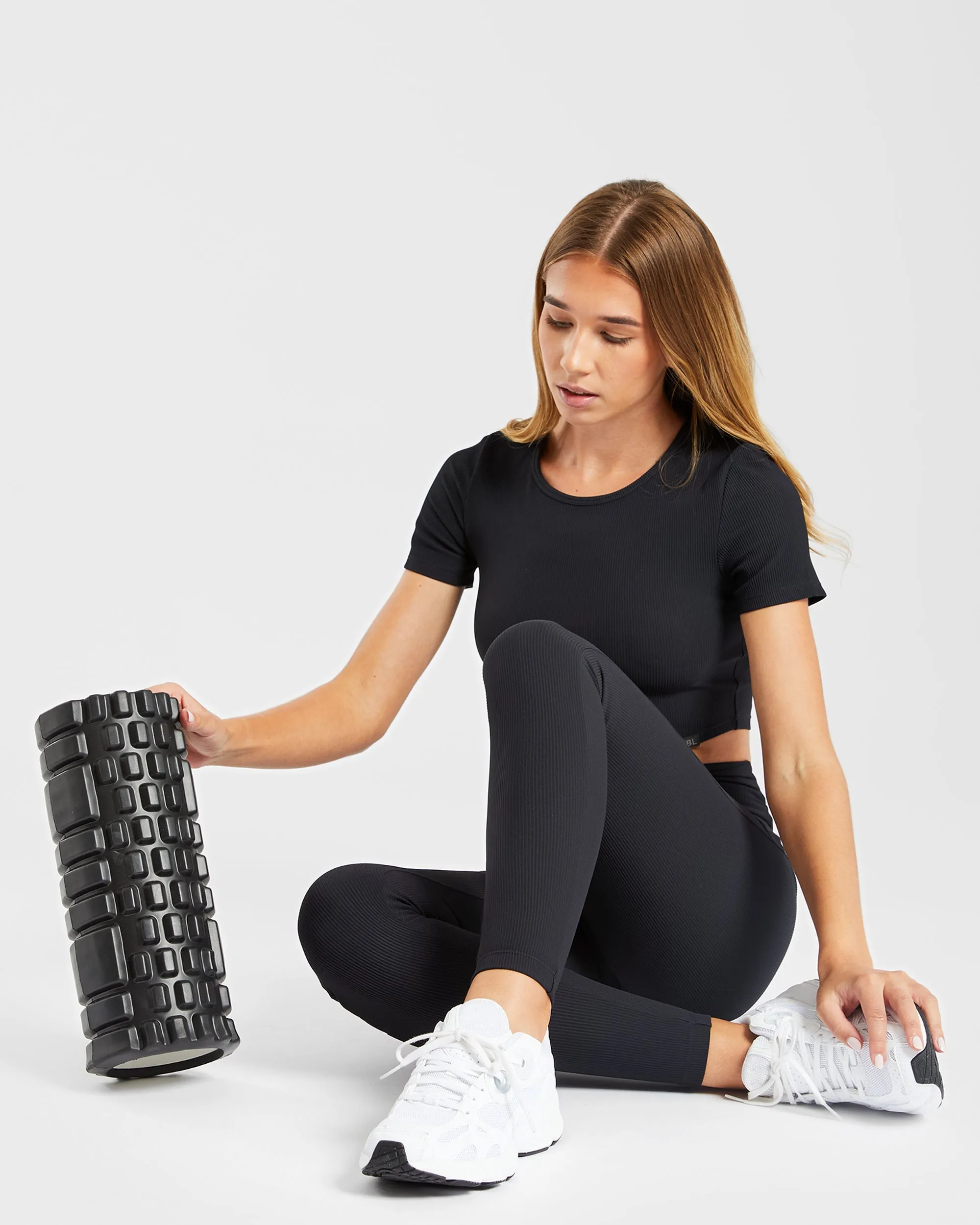 Sculpt Ribbed Leggings - Black