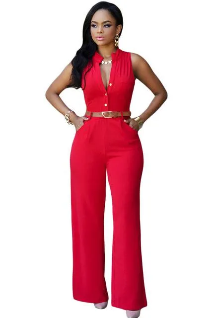 Sleeveless Slim Jumpsuit