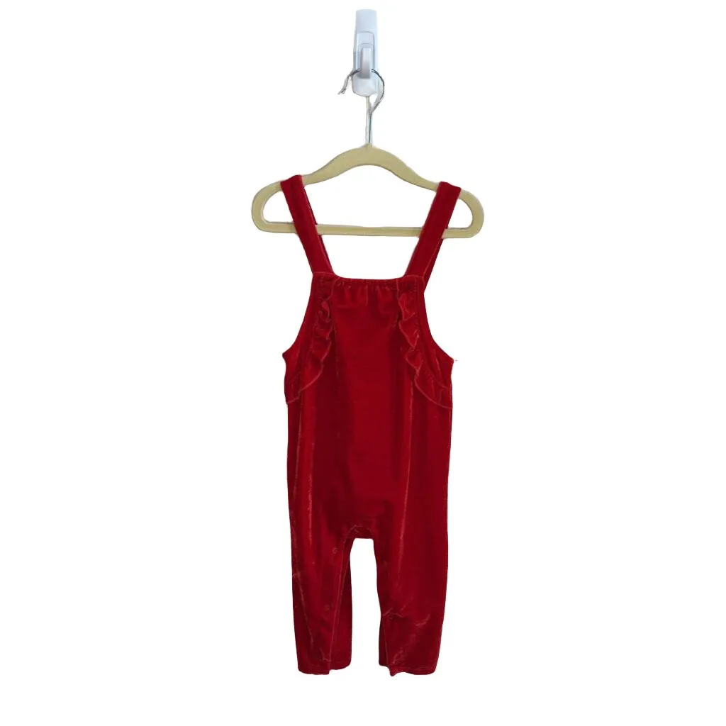 Sleeveless Velvet Romper / Hedgehog